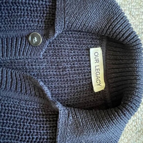 Our Legacy Big Piquet - Navy Chunky Cotton Rib - Picture 5 of 6